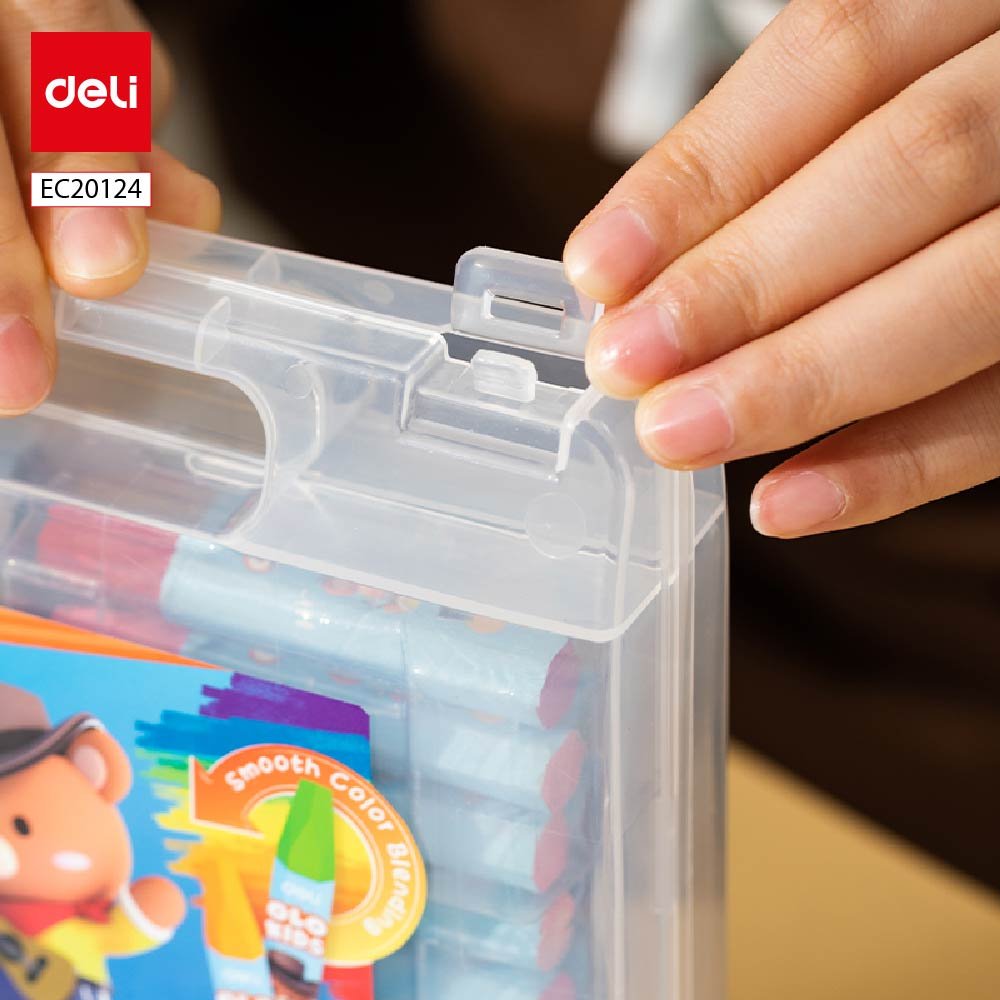 EC20124-0 ديلي أقلام تلوين أويل باستل سداسي - كالار إيموشن - بوكس بلاستيك 24 لون EC20124